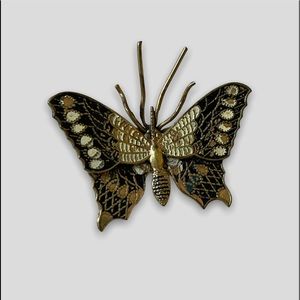Vintage Enamel Butterfly Brooch